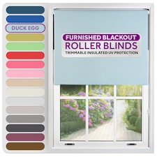 Blackout Roller Blind 185cm Wide x 165cm Long | Blue | Duck Egg Blue