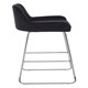 image 4 of Tamzin Black Velvet Bar Chair With Low Arms Black
