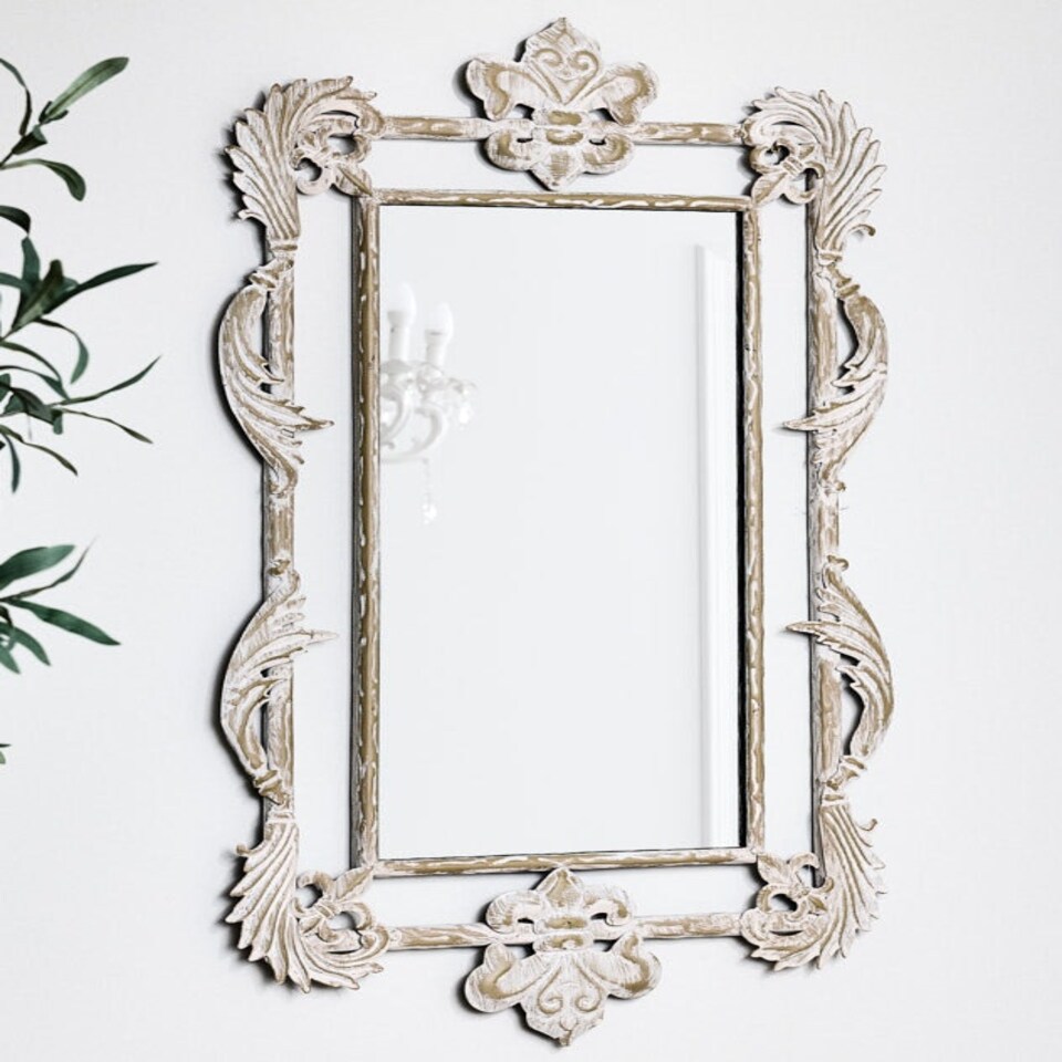 image 1 of Perrier Ornate Wall Mirror Brown