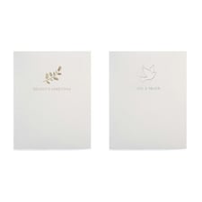 Pack of 10 Holly Or Dove Design Christmas Luxury Portrait Greeting Card