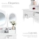 image 3 of Dressing Table - 7 drawers, 3 mirrors and stool, antique look
