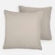 image 1 of OHS 2 x Soft Woven Textured Cushion Covers, 45x45cm - Natural
