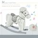 image 5 of HOMCOM Kids Plush Ride-On Rocking Horse with Plush Toy Sound Handle Grip