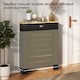 image 7 of HOMCOM Radiator Cover with Drawer, Horizontal Slat, 78cm | Black | Black | 78W x 19D x 95.5H cm