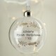 image 2 of Personalised Gold Wreath Glass Bauble