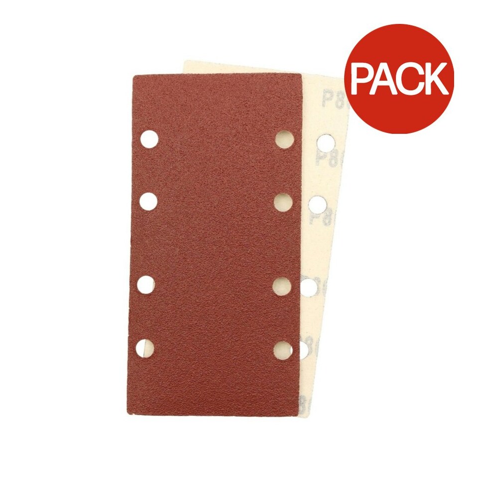 image 1 of Abracs Orbital Sander Sheets (Pack of 10) - Brown - 185mm x 93mm