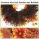 image 3 of Living and Home Large Autumn Daisy Maple Leaf Wreath Halloween Decor