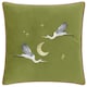 image 2 of Paoletti Moonlit Flight Embroidered Velvet Cushion