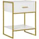image 1 of HOMCOM Modern Bedside Table Side Table Nightstand w/ Drawer Shelf