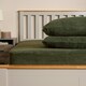image 3 of OHS Soft Warm Thermal Teddy Fleece 25cm Deep Fitted Bed Sheet, Single - Woodland Green