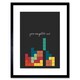 image 1 of You Complete Me Tetris Blocks Romantic Fun 9x7" Black Framed Wall Art Print