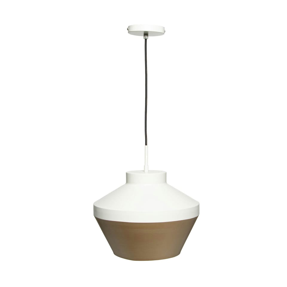image 1 of BHS Lexi Ceiling Pendant | Gold | Ivory and Brass | 1