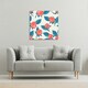 image 2 of Watercolour floral pattern (Canvas Print) 114 x 114 x 4cm