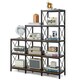 image 1 of COSTWAY Wooden 9 Cube Bookcase 5 Tier Bookshelf Anti-toppling Brown
