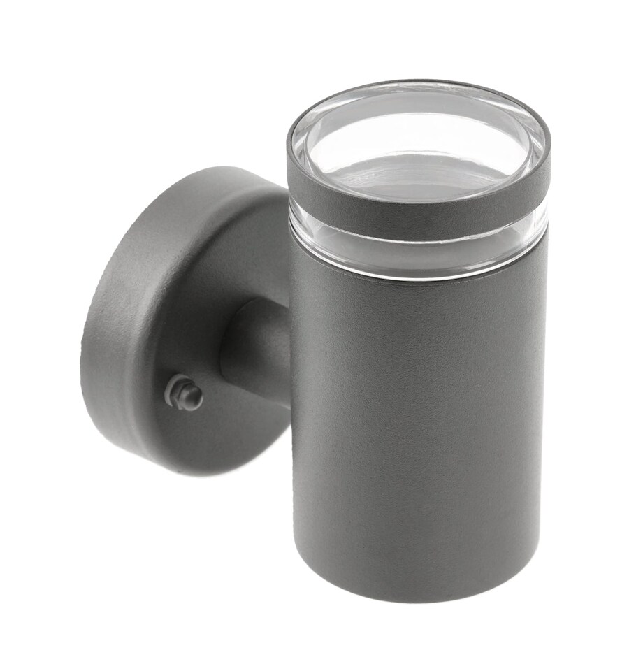 image 1 of CGC Lighting Jennifer Anthracite Outdoor GU10 Single-Spot Cylinder Wall Light | Black | Black | Height: 11.2 cm, Width: 7.6 cm, Depth: 10.5 cm