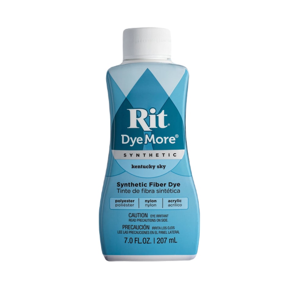 image 1 of Rit DyeMore Liquid Colour Dye for Synthetic, Polyester, Nylon and Acrylic 7oz | Blue | Kentucky Sky