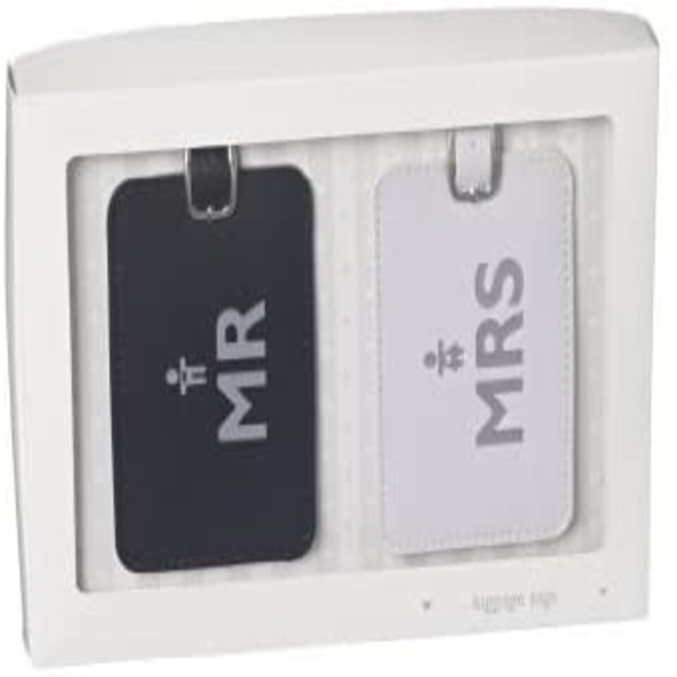 image 1 of Mr and Mrs Luggage Tags Wedding Gift