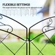 image 5 of Outsunny 4PCs Decorative Garden Fencing 43in x 11.4ft Steel Border Edging Swirls