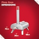 image 9 of George Foreman GFWPPO2SSPC Pizza Oven Stainless Steel 16" Wood Pellet with Paddle & Carry Bag