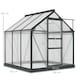 image 5 of Outsunny 6x6ft Walk-In Polycarbonate Greenhouse Plant Grow Galvanized