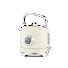 GEEPAS Electric Kettle | Vintage Cordless Stainless Steel 1.8L, 3000W Retrovive Cream