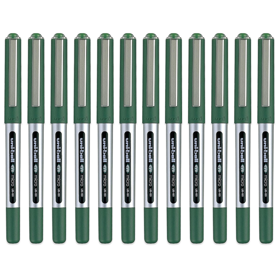 image 1 of Uni-Ball Eye UB-150 Liquid Ink Rollerball Pens 0.5mm Nib Pack of 12