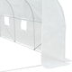 image 8 of Outsunny Walk-In Polytunnel Greenhouse w Roll Up Door Windows, 3.5x3x2 m White