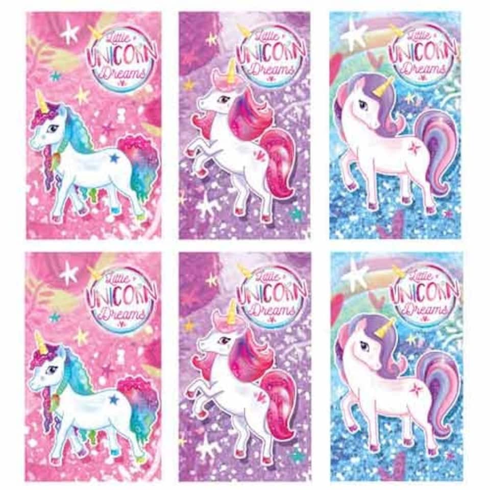 Assorted Unicorn Mini Notebooks - Pack of 6