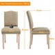 image 3 of Yaheetech Set of 2 Upholstered Kitchen Chairs Dining Room Chairs | Multi | Khaki(