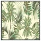 image 3 of Tropical leaves on yellow (Picture Frame) Brown | XS