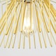 image 3 of ValueLights Amadeus Gold Ceiling Pendant Shade and B22 Pear LED 4W Warm White 2700K Bulb
