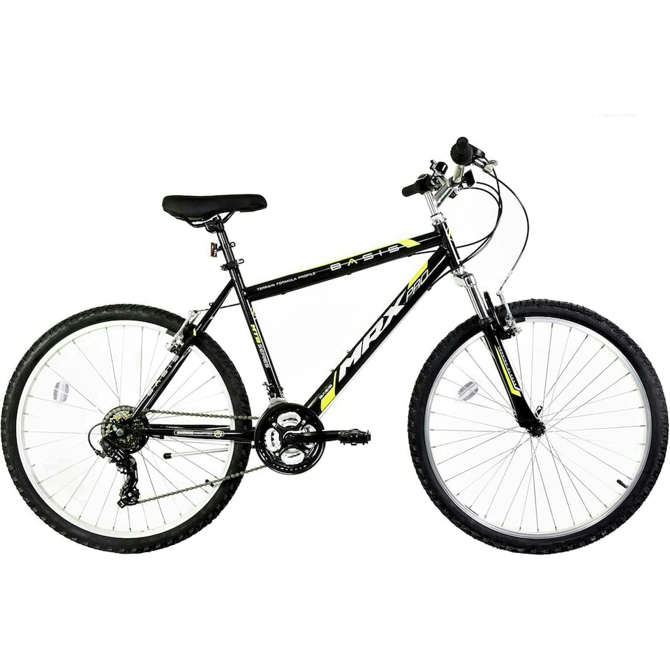 Basis MRX Pro Hardtail Mountain Bike, 26" Wheel - Black/Yellow