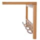 image 9 of HOMCOM Wall Mounted Coat Clothes Hat Hanger 4 Hooks Rack Stand with Rail & Storage Shelf for Hallway Entryway Bedroom Bathroom