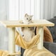 image 7 of PawHut Cat Tree Scratching Post Kitten Activity Centre with Hammock, Beige
