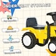 image 4 of HOMCOM Ride On Tractor Toddler Walker Foot To Floor Slider 12-36 Months Yellow