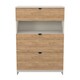 image 1 of Norway 3 Drawer Chest with Open Shelf in Gold Craft Oak and Kashmir Cream | Golden Oak