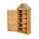 image 2 of Outdoor Storage Shed Wooden Garden Tool Utility Cabinet Waterproof Asphalt Roof