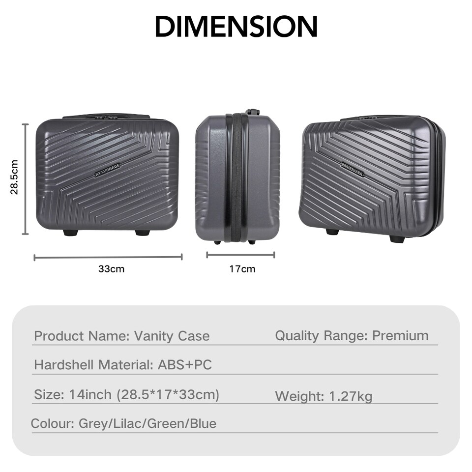 image 1 of 4 Piece Hard Shell Luggage Suitcase Set | 14'/20'/24'/28' Suitcases
