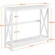 image 2 of Yaheetech  2-Tier Narrow Sofa Table with X-Shape Enforcement Structures