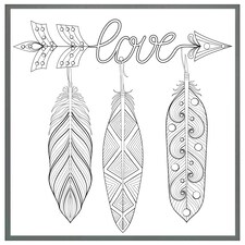 Bohemian arrow (Picture Frame) Grey | XL