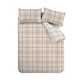 image 5 of Catherine Lansfield Kelso Check Reversible Duvet Cover Set Natural Cream | Natural | Single