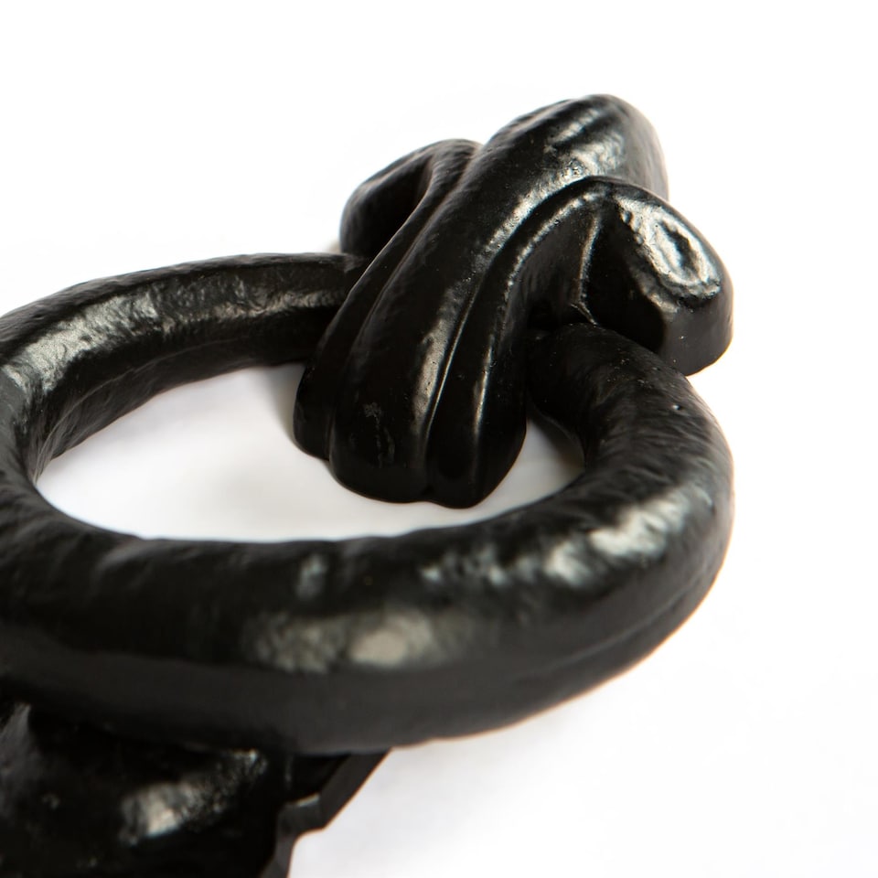 image 1 of Hammer & Tongs Fleur De Lis Door Knocker - H140mm - Black