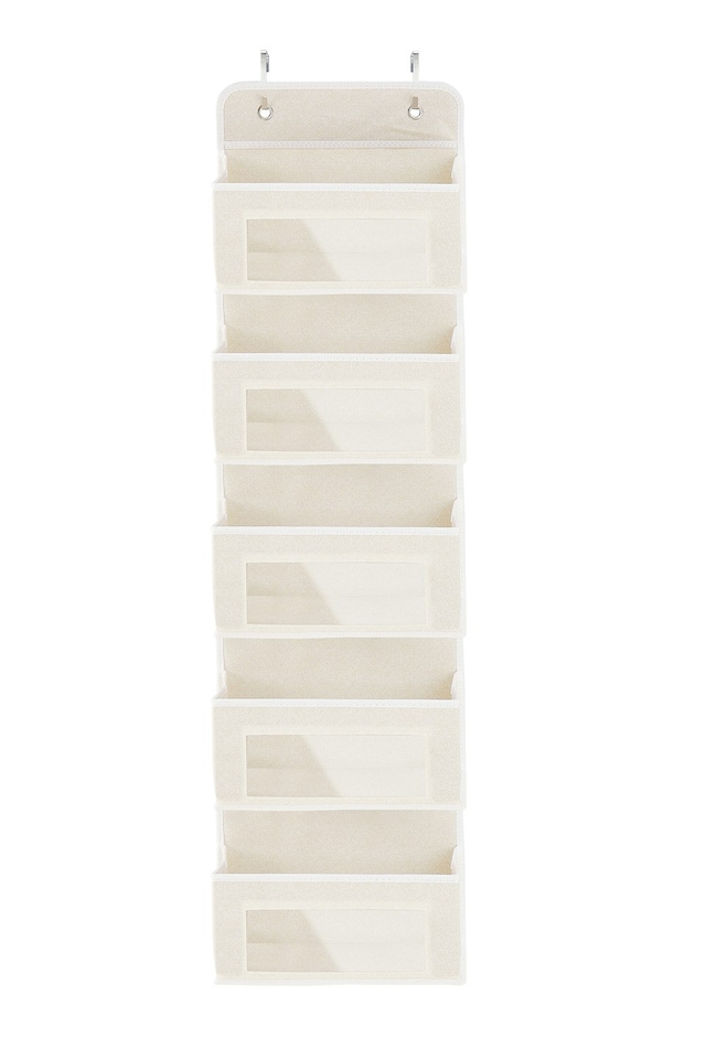 image 1 of Living and Home 5-Pocket Over-the-Door Organizer, Beige | Multi