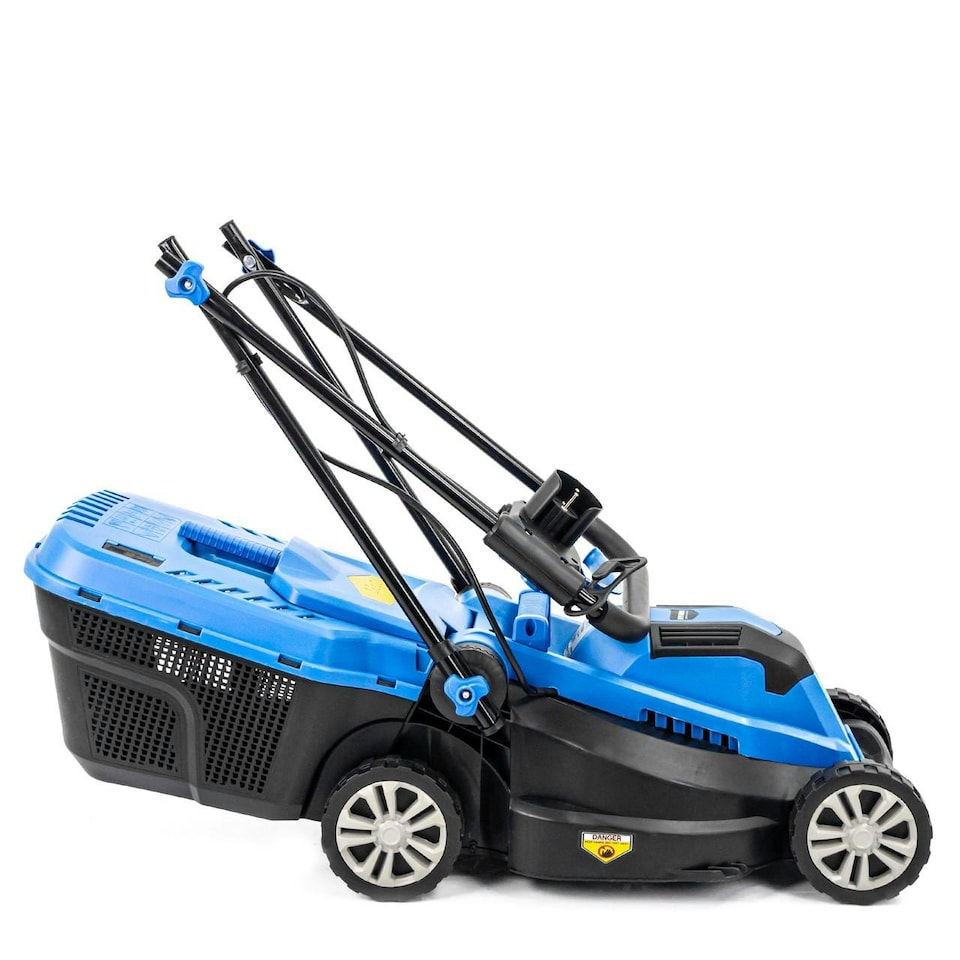 image 1 of Hyundai Electric Lawn Care Bundle, 1300W 33cm Cut Lawn Mower & 250W Grass Trimmer Strimmer HYM3313EGT