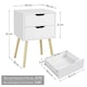 image 3 of Yaheetech Set of 2 End Tables with Pine Wood Legs White