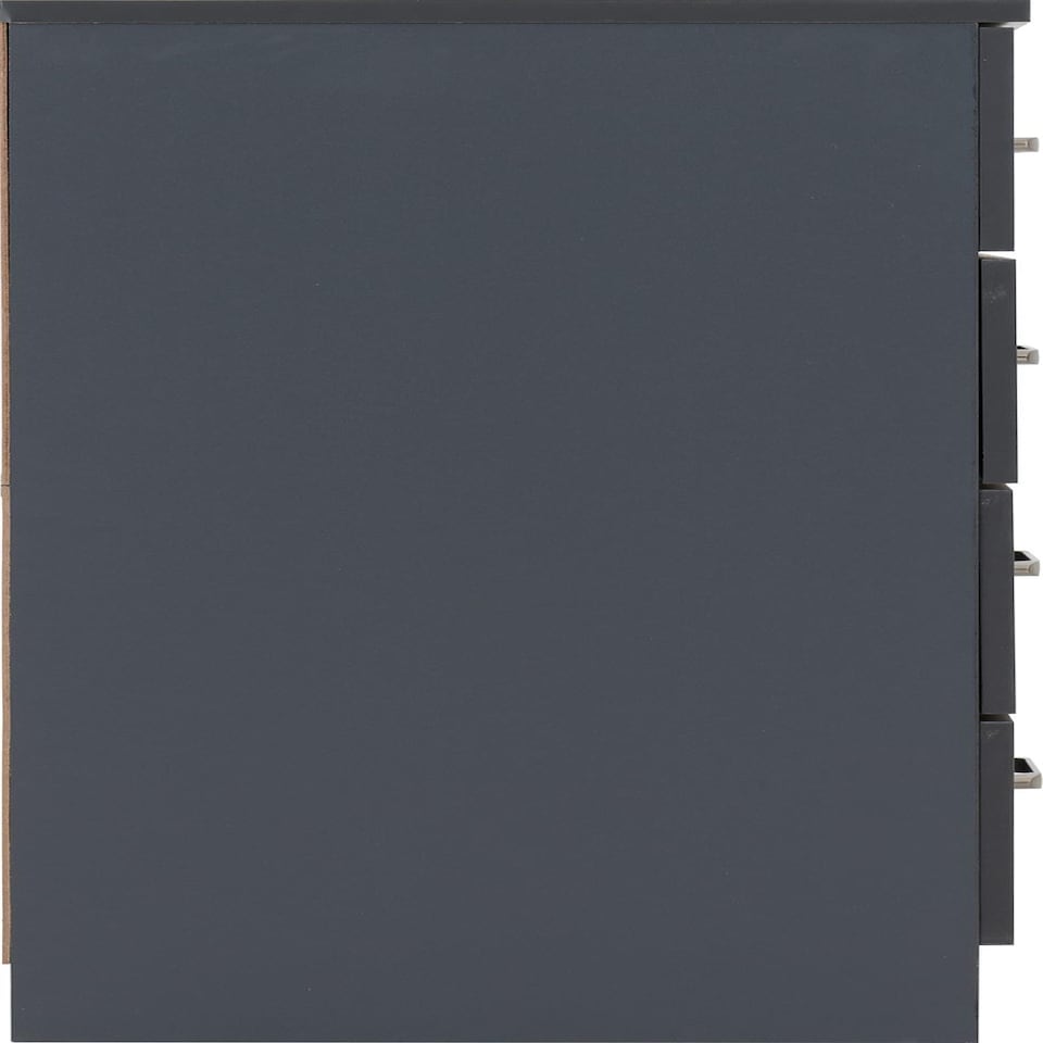 image 1 of Dakota 4 Drawer Chest Grey | Dark Grey