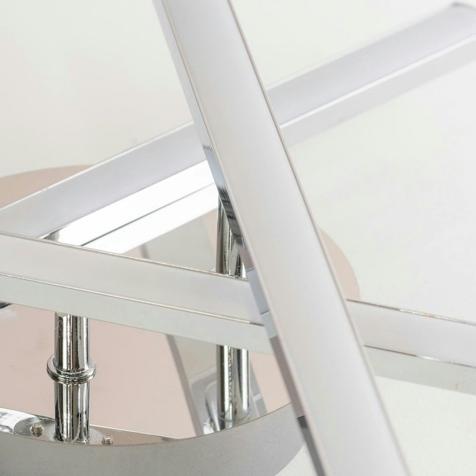 image 1 of ValueLights Infinity Chrome Crossover Integrated LED Ceiling Light Silver