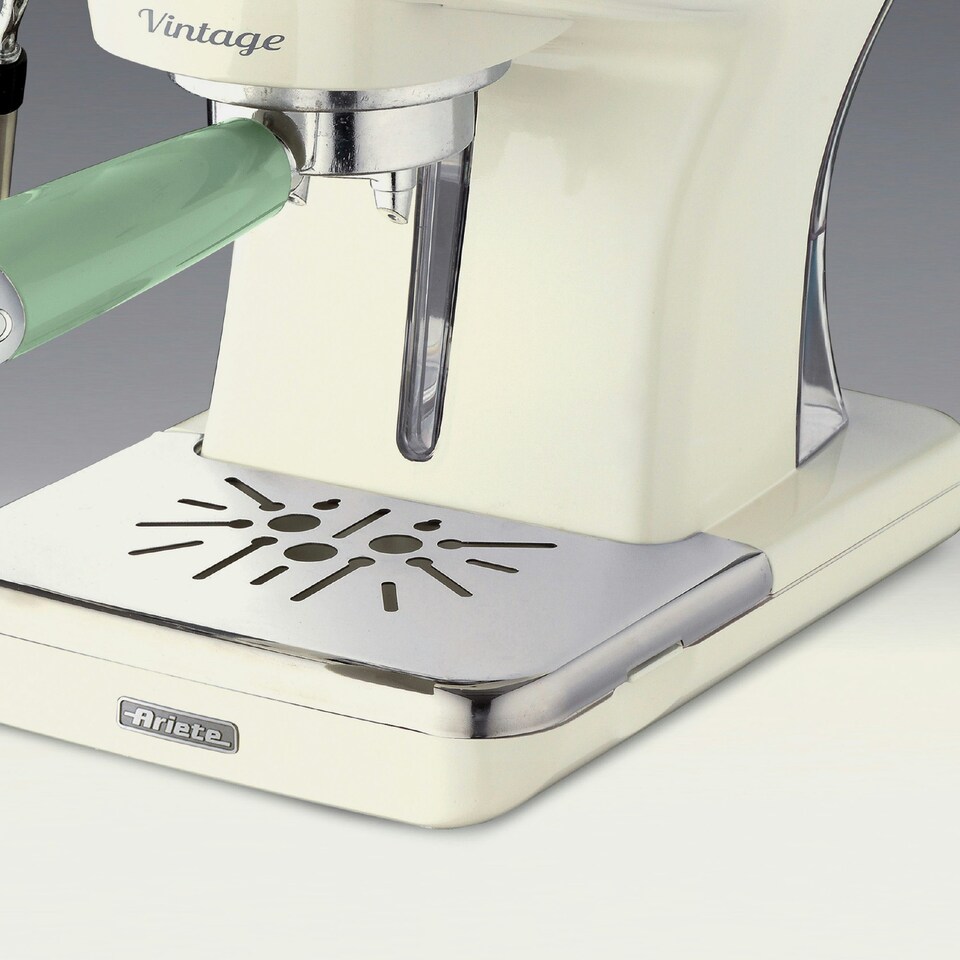 image 1 of Ariete 1389/14 Vintage Retro Espresso Coffee Machine with Milk Frother, Green