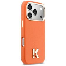 Karl Lagerfeld Karl Head Logo Case with MagSafe for iPhone 17 Pro 6.3 Orange - KLHMP17X5PGFKHGO