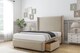 image 4 of Sloomy Stratford Almond Coniston Divan Bed Base 2 Drawers Foot-End With 54 Inch Wingback Headboard & 12 Inch Matching Footboard | Cream | Almond | Super King | 1